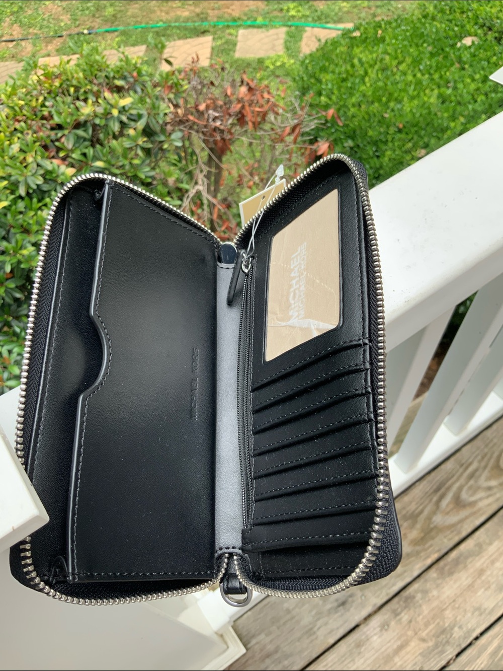 Michael Kors Black LARGE Flat phone case organizer. 17 pro fits NWT - Picture 8 of 15